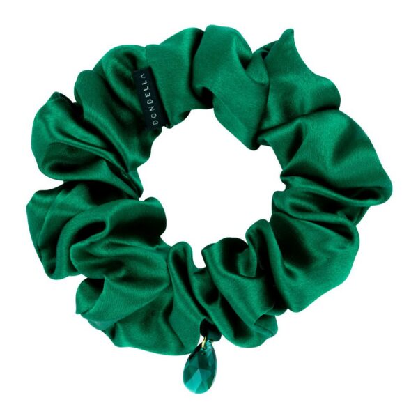 Mulberry siidist juuksekumm - roheline, kristalliga