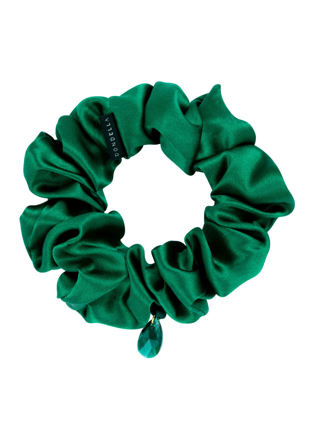 Mulberry siidist juuksekumm - roheline, kristalliga
